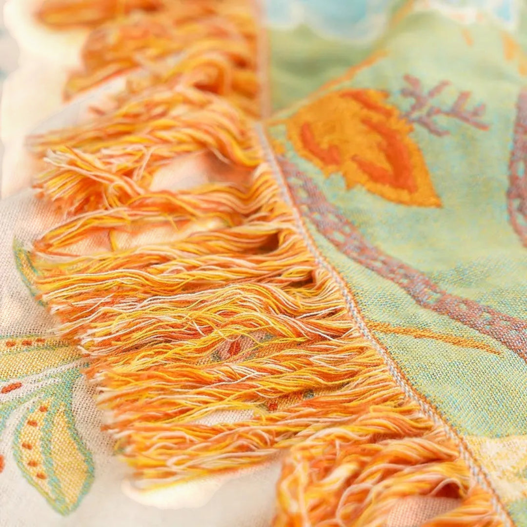 Floral Boho Throw Blanket | Summer